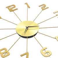 Wandklok 50 cm metaal goudkleurig 5