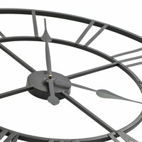 Wandklok vintage-stijl met quartz-mechanisme XXL 80 cm metaal 4