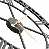 Wandklok vintage-stijl met quartz-mechanisme XXL 60 cm metaal 4