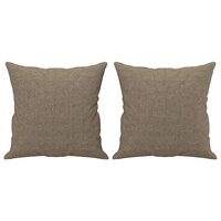 Sierkussens 2 st 40x40 cm stof taupe 2