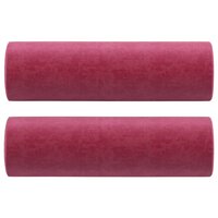 Sierkussens 2 st 15x50 cm fluweel wijnrood 2