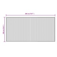 Vloerkleed rechthoekig 100x200 cm bamboe grijs 8