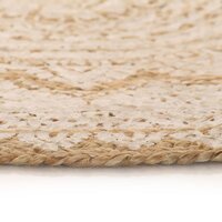 Tapijt met print rond 240 cm gevlochten jute 4