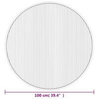 Vloerkleed rond 100 cm bamboe bruin 8