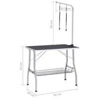 Hondentrimtafel verstelbaar met 2 lussen en opbergschap 11
