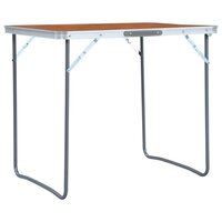 Campingtafel inklapbaar met metalen frame 80x60 cm 3