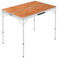 Campingtafel inklapbaar met 2 banken aluminium bruin 2