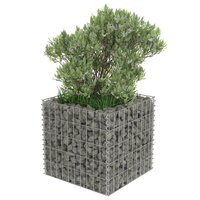 Gabion plantenbak verhoogd 50x50x50 cm gegalvaniseerd staal 4