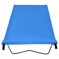 Campingbed 180x60x19 cm oxford stof en staal blauw 2