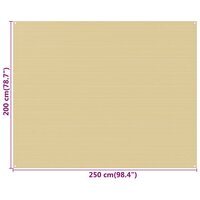 Tenttapijt 250x200 cm HDPE beige 4