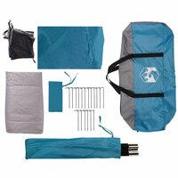 Koepeltent 9-persoons waterdicht blauw 11