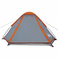 Koepeltent 2-persoons waterdicht grijs en oranje 7