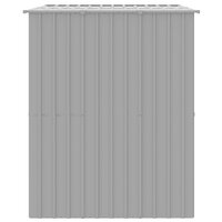 Hondenhok met dak 214x153x181 cm gegalvaniseerd staal grijs 4