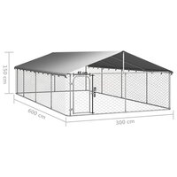 Hondenkennel voor buiten met dak 600x300x150 cm 5