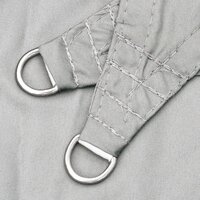 Zonnezeil 3x3x4,24 m 100% polyester oxford lichtgrijs 5