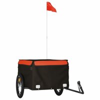 Fietstrailer 45 kg ijzer zwart en oranje 2