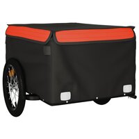 Fietstrailer 45 kg ijzer zwart en oranje 4