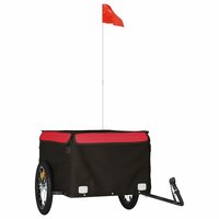 Fietstrailer 45 kg ijzer zwart en rood 2