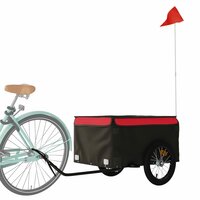 Fietstrailer 45 kg ijzer zwart en rood 3