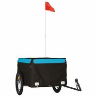 Fietstrailer 45 kg ijzer zwart en blauw 2