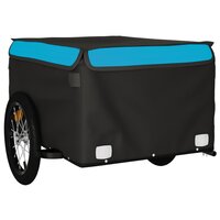 Fietstrailer 45 kg ijzer zwart en blauw 4