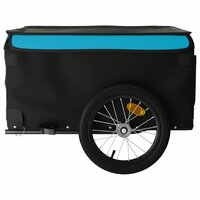 Fietstrailer 45 kg ijzer zwart en blauw 6