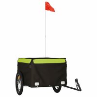 Fietstrailer 45 kg ijzer zwart en groen 2