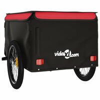 Fietstrailer 45 kg ijzer zwart en rood 7