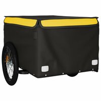 Fietstrailer 45 kg ijzer zwart en geel 4