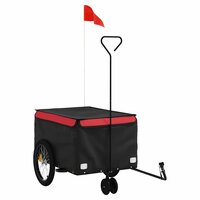 Fietstrailer 30 kg ijzer zwart en rood 2