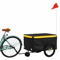 Fietstrailer 30 kg ijzer zwart en geel 3