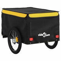 Fietstrailer 30 kg ijzer zwart en geel 8