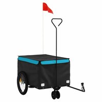 Fietstrailer 30 kg ijzer zwart en blauw 2
