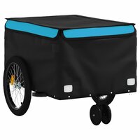 Fietstrailer 30 kg ijzer zwart en blauw 4