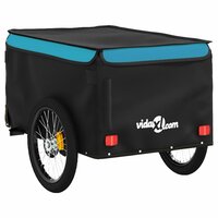 Fietstrailer 30 kg ijzer zwart en blauw 8