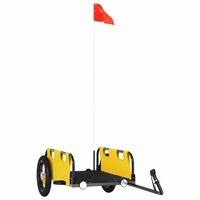 Fietstrailer oxford stof en ijzer geel 2