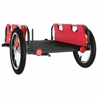 Fietstrailer oxford stof en ijzer rood 7
