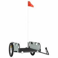 Fietstrailer oxford stof en ijzer grijs 2