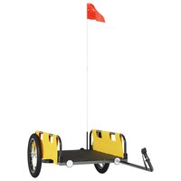 Fietstrailer oxford stof en ijzer geel 2