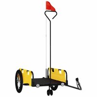 Fietstrailer oxford stof en ijzer geel 2