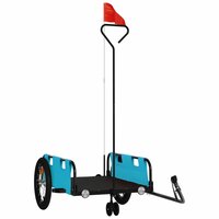 Fietstrailer oxford stof en ijzer blauw 2