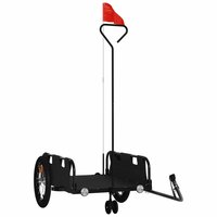 Fietstrailer oxford stof en ijzer zwart 2