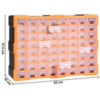 Organiser met 64 lades 52x16x37,5 cm 9
