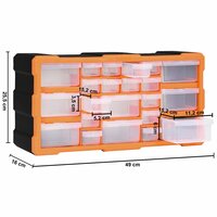 Organiser met 22 lades 49x16x25,5 cm 9