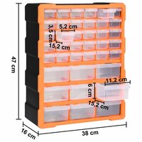 Organiser met 39 lades 38x16x47 cm 9