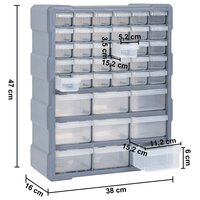 Organiser met 39 lades 38x16x47 cm 9