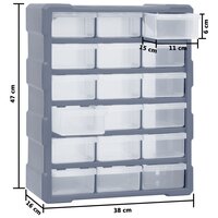 Organiser met 18 medium lades 38x16x47 cm 9