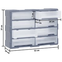 Organiser met 8 grote lades 52x16x37 cm 9