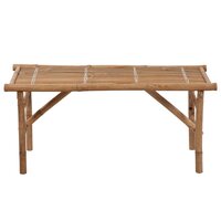 Tuinbank inklapbaar met kussen 118 cm bamboe 3