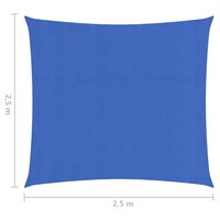 Zonnezeil 160 g/m&sup2; 2,5x2,5 m HDPE blauw 6
